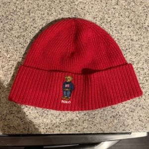 Gorgeous Red Polo Bear Beanie! Limited edition!
